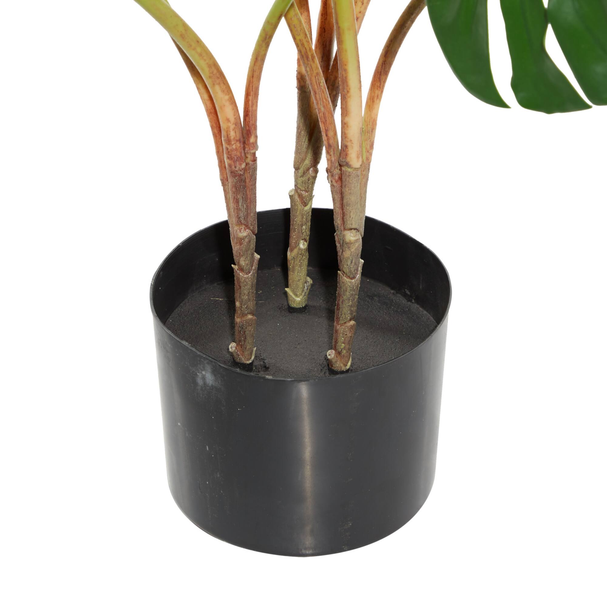 Monstera Leaf Decorations With Pot, 29", Green